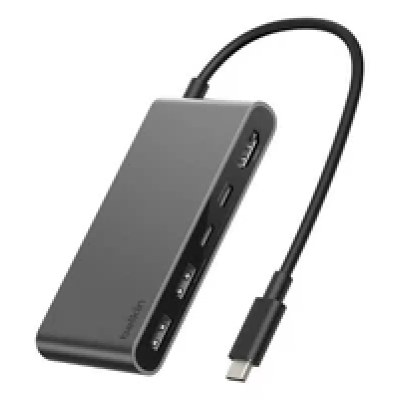 Belkin Connect, USB Type-C, HDMI, USB 2.0 Type-A, USB Type-C, 5000 Mbit/s, 60 Hz, 3840 x 2160 pikseļi, melns