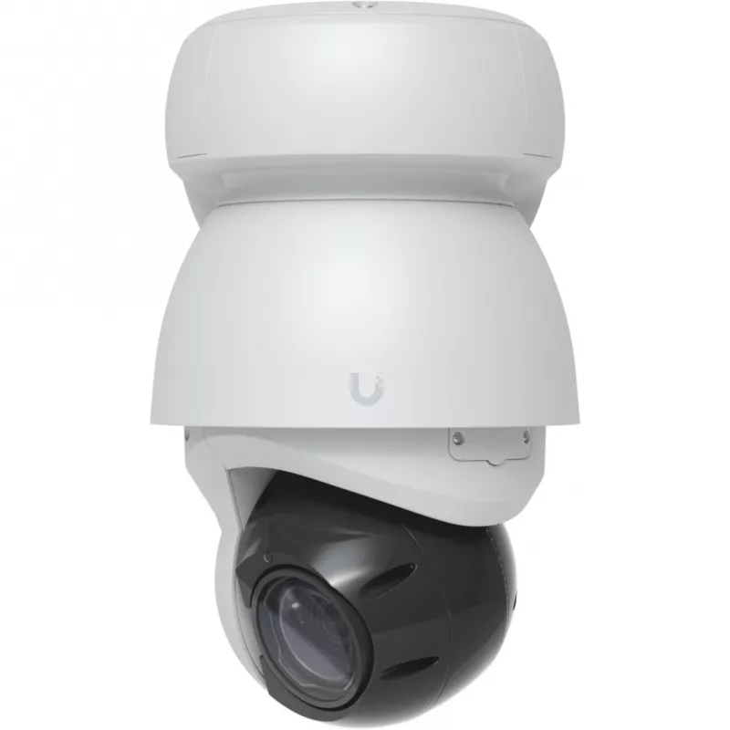 IP drošības kamera UBIQUITI UVC-AI-PTZ-W — AI PTZ industriālā sfēriskā 3864×2160, 22× optiskā tālummaiņa, 360° rotācija, vadu, Pie sienas/Staba/Galda, balta