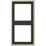 Slēdža pārsega plāksne JUNG ES 2982 — melna un nerūsējošais tērauds, bezskrūvju, 81×152 mm
