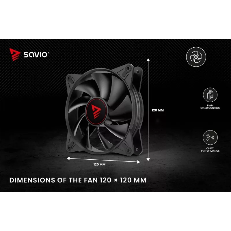 Viss-vienā šķidruma dzesētājs SAVIO BLADE SET 120 mm ventilators 1800 RPM 32 sone Melns