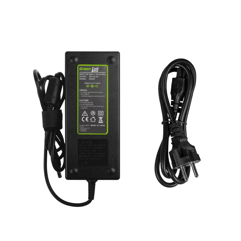 Strāvas adapteris/invertors Green Cell AD22P 120 W 19 V 6,3 A ASUS klēpjdatoriem, iekštelpām, melns