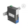 Gigabit Ethernet komutators DELOCK 80163, 8 portu RJ45 industriālais komutators, nepārvaldāms, metāla korpuss