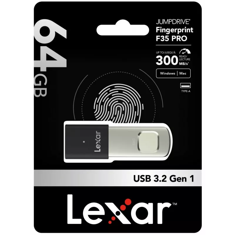 USB zibatmiņa Lexar 64 GB USB Type-A 3.2 Gen 1 JumpDrive F35 PRO