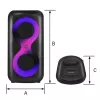 Portable music center MANTA SPK0401B100 Bluetooth speaker, 100 W peak, FM radio, karaoke, built-in baterija, X-BASS