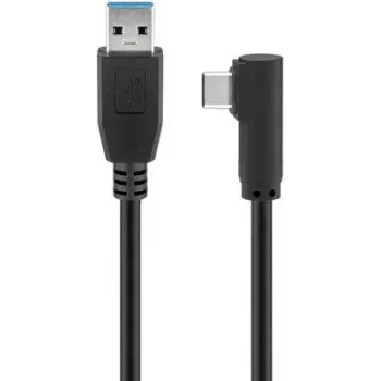 Goobay USB-C™ uz USB A 3.0 kabelis 90°, melns, 2 m - USB 3.0 spraudnis (A tips) > USB-C™ spraudnis (66503)