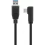 Goobay USB-C™ uz USB A 3.0 kabelis 90°, melns, 2 m - USB 3.0 spraudnis (A tips) > USB-C™ spraudnis (66503)