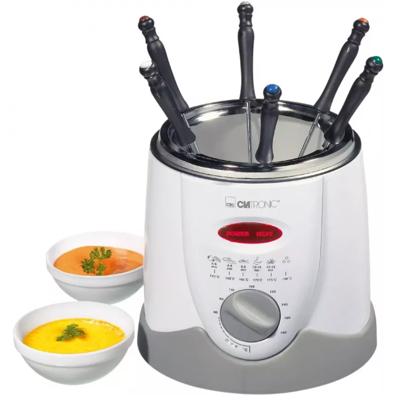 Clatronic FFR 2916 Viena 1 L Brīvi stāvoša 900 W Fritēze Pelēka, Balta