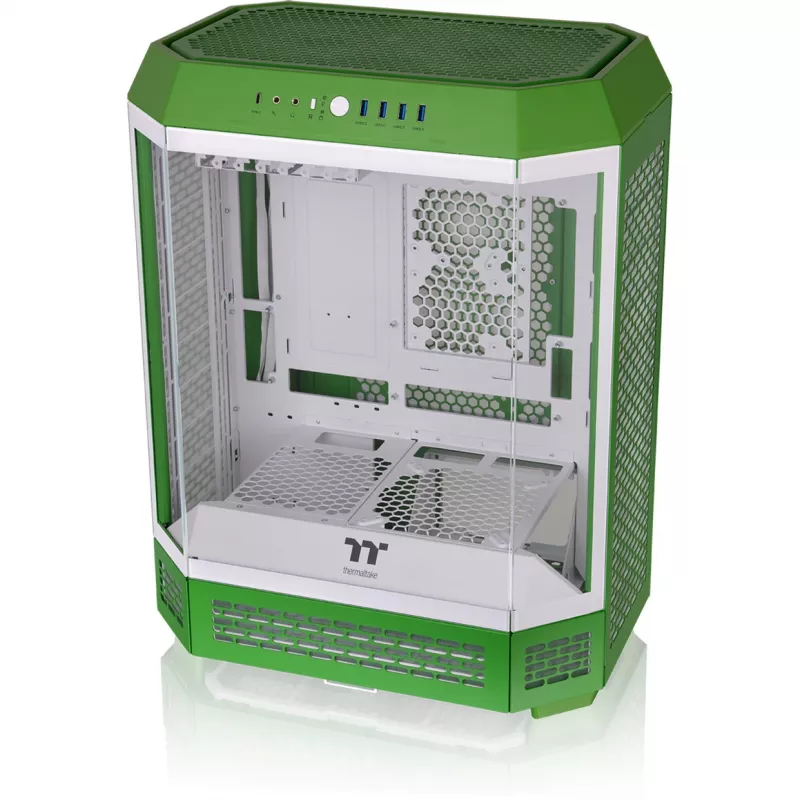Thermaltake The Tower 600 Mid Tower ATX korpuss ar stikla paneļiem (zaļš/balts)