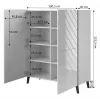 Shelving unit ABETO 100.5 x 40 x 121.5 cm grafīta/glancēts grafīta