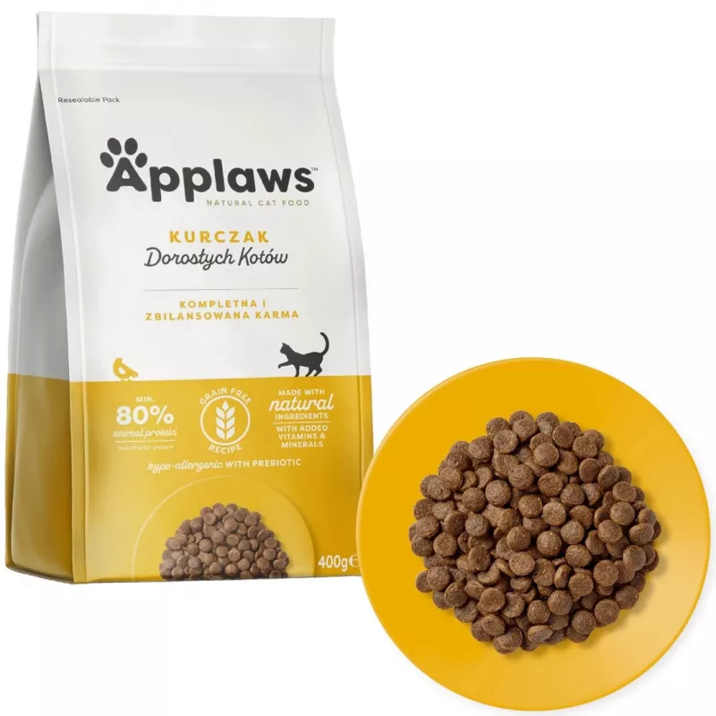 APPLAWS Adult Chicken - sausā barība kaķiem - 400g