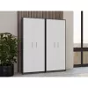 OLIV 2D CLOSED SHELVING UNIT, ANTHRACITE/Balts SET