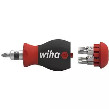 Wiha Stubby uzgaļu skrūvgriezis, 8-daļīgs, iekšējā sešstūra, ārējā sešstūra, Phillips, Phillips Pozidriv, plakanais, TORX (43613)