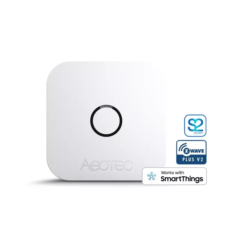 Iekštelpu temperatūras un mitruma sensors AEOTEC AEOEZWA039 — brīvi stāvošs, darbināms ar baterijām, 34×34×17 mm