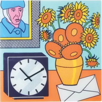 NeXtime pulkstenis 8170 Go van Go, 43x43 cm, Sienas, Daudzkrāsains