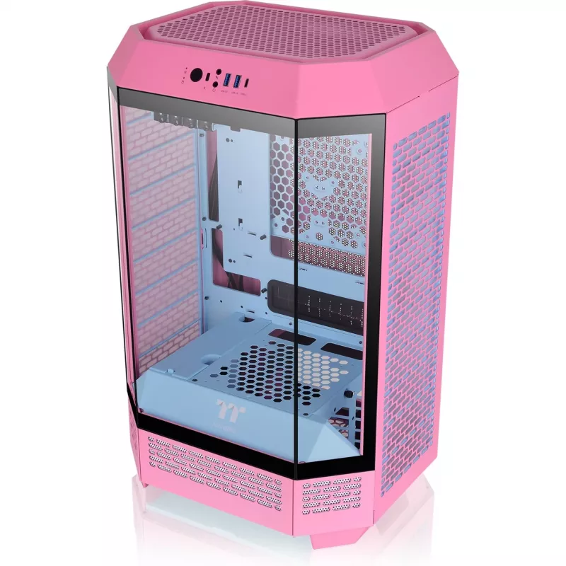 Thermaltake The Tower 300 Bubble Pink rozā rūdītais stikls - Midi/Mini tornis - ATX