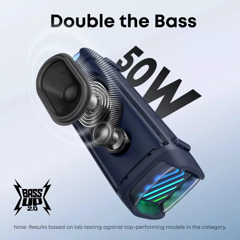 Pārnēsājams Bluetooth skaļrunis Anker Soundcore Boom 3i — 50 W, ūdensizturīgs, darbināms ar baterijām