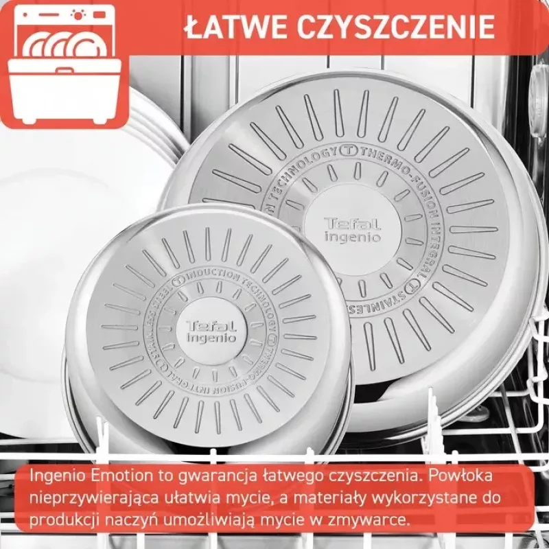 Pannu komplekts Tefal Ingenio Emotion L897S574, indukcijai, noņemams rokturis, 16/20/22/28 cm