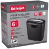 Activejet ASH-0601S smalcinātājs, P-2, 10 l, 6 mm sloksnes, 6 lapas, melns.