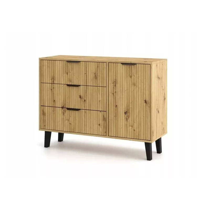 SCANDI 1D3S plāns ozols ARTISAN kumode