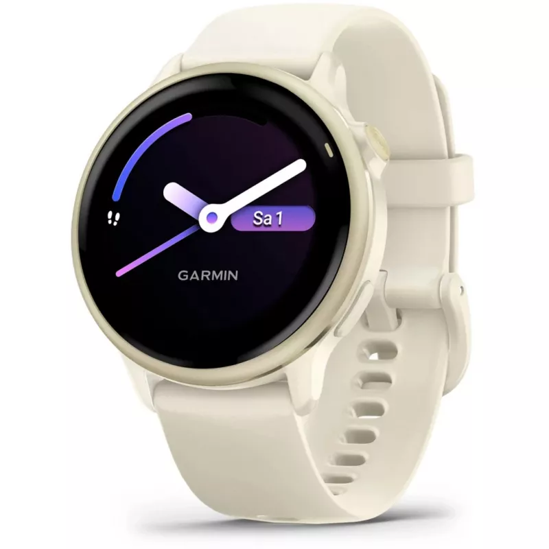 Garmin vívoactive 6 3,05 cm (1,2) AMOLED 42 mm Digitāls 390 x 390 pikseļi Skārienekrāns Balts Wi-Fi GPS (satelīts)