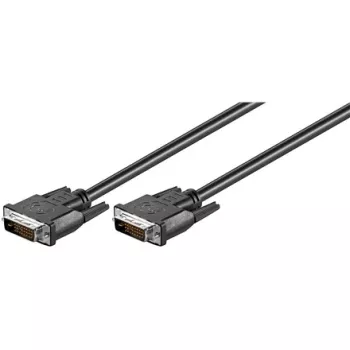 Wentronic Goobay DVI-D FullHD kabelis Dual Link, melns, 1,8 m - DVI-D spraudnis Dual-Link (24+1-pin) > DVI-D spraudnis Dual-Link (24+1-pin) (93573)