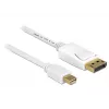 DisplayPort kabelis DeLOCK 83484 Mini DisplayPort 5 m Balts