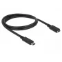USB kabelis DeLOCK 85533 USB 3.2 Gen 1 1m USB C melns