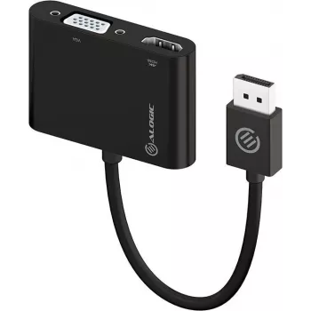 ALOGIC DP-VGHD4K-ADP Video kabeļa adapteris DisplayPort HDMI + VGA (D-Sub) melns (DP-VGHD4K-ADP)