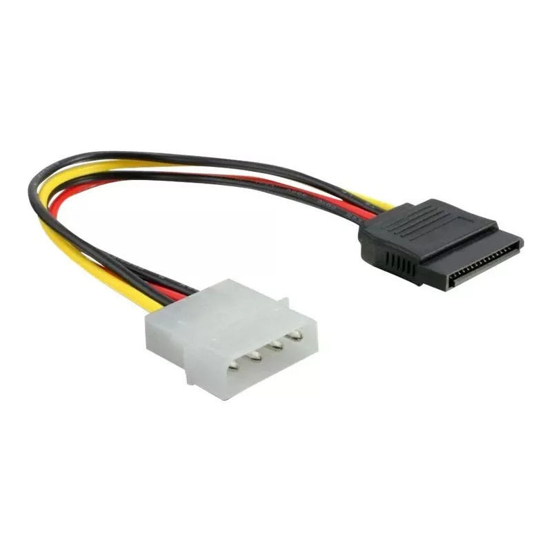 Strāvas kabelis SATA HDD DeLOCK B40160100 4-pin vīrišķais taisns 0.12m