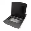 Plauktu konsole VALUE 26.99.0163 — 17 collas (43,2 cm) 1280×1024, USB tastatūra un pele, 1U, melna