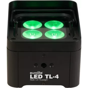 LED prožektors EUROLITE TL-4 QCL RGB+UV — 4-in-1 RGB+UV gaismas diodes skatuves un pasākumu apgaismojumam