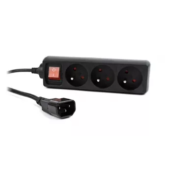 Gembird EG-PSU3F-01 pārsprieguma aizsargs Melns 3 AC kontaktligzdas 230 V 0,6 m