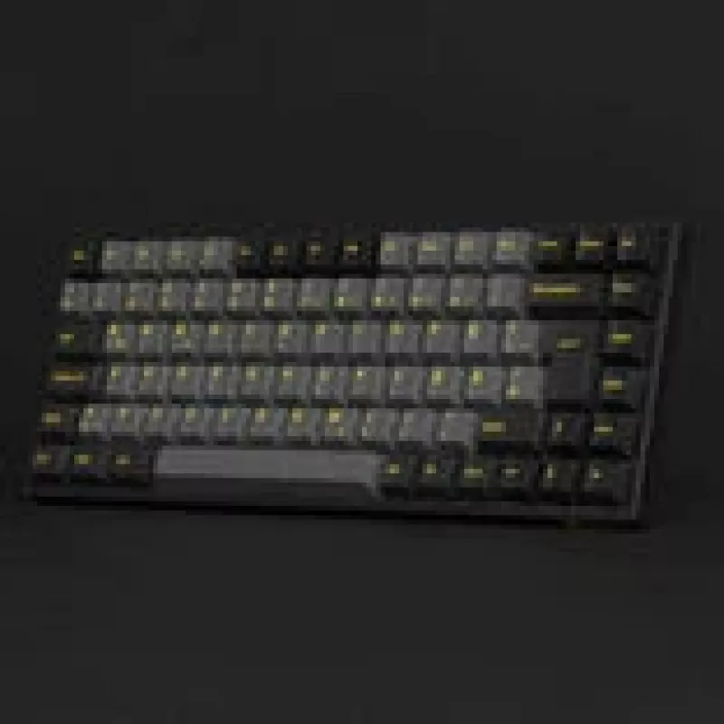 Mehaniskā spēļu tastatūra AKKO Melns & Gold 3084B Plus, 84 taustiņi, Akko V3 Cream dzeltena slēdži, RGB apgaismojums