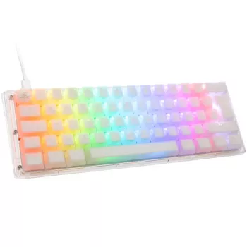 Ducky One 3 Aura balta Mini spēļu tastatūra, RGB LED - MX-Silent-Red