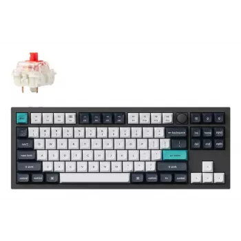 Mehāniskā tastatūra Keychron Q3 MAX ar Gateron Jupiter Red slēdžiem, melna, ASV izkārtojums