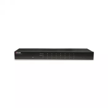 Intellinet 8 portu statnes KVM slēdzis, kombinēts USB + PS/2, ekrāna displejs, komplektā kabeļi (EU 2 kontaktu spraudnis)