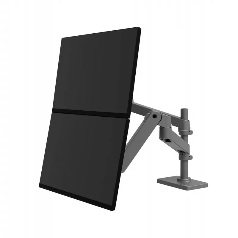 Ergotron LX Pro - Montāžas komplekts (divu roku) - 2 LCD displejiem - perforētas plāksnes montāža - Alumīnijs - Tumši pelēks - Ekrāna izmērs: līdz 61 cm (līdz 24 collām)
