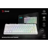SAVIO PHENIX WHITE bezvadu mehāniskā tastatūra, Gateron Red Pro, ABS