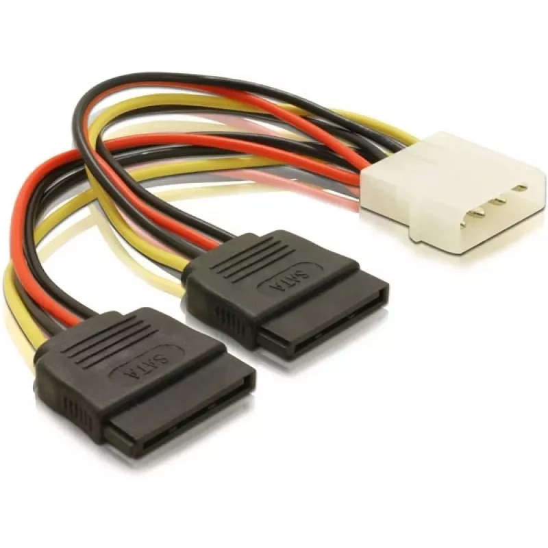 Strāvas kabelis SATA HDD 2x DeLOCK 60102 0,112 m