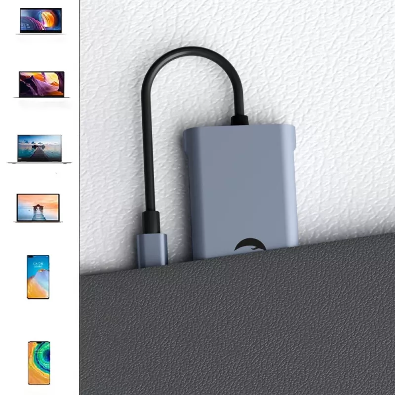 USB-C 11-in-1 adapteris Hawk HW-HUB1101 — daudzportu centrmezgls ar 11 pieslēgvietām