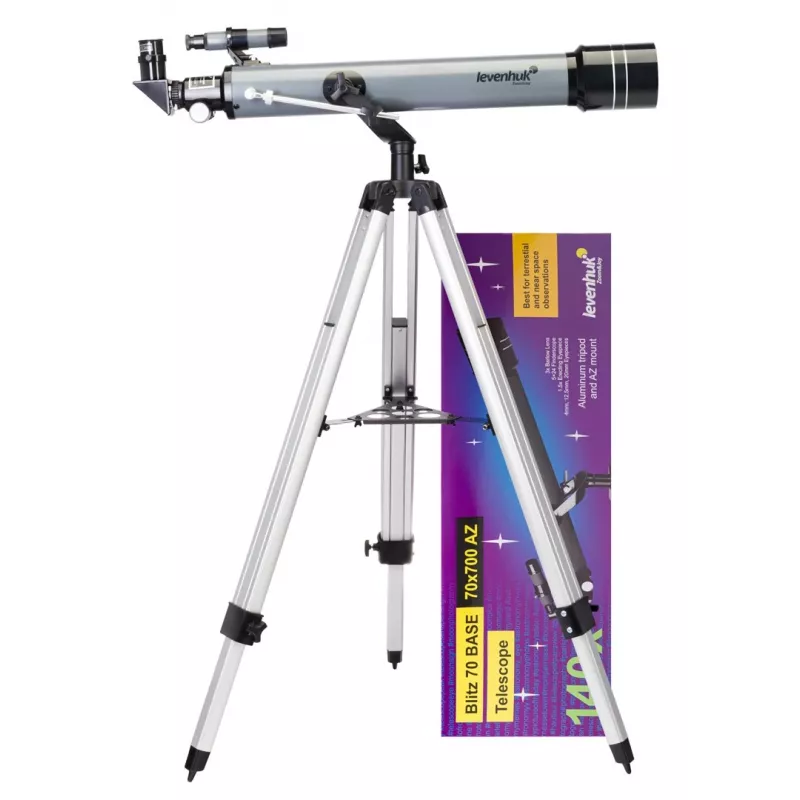 Levenhuk Blitz 70 Base Refractor 140x pelēka