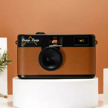 Bezdispleja digitālā kamera Camp Snap CS-V105-BR-JP — brūna kompakta kamera bez displeja