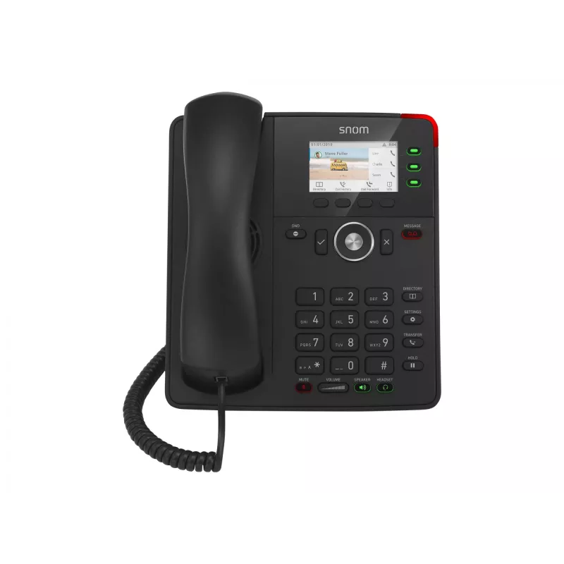Snom D717 IP telefons, melns, 3 līnijas, TFT