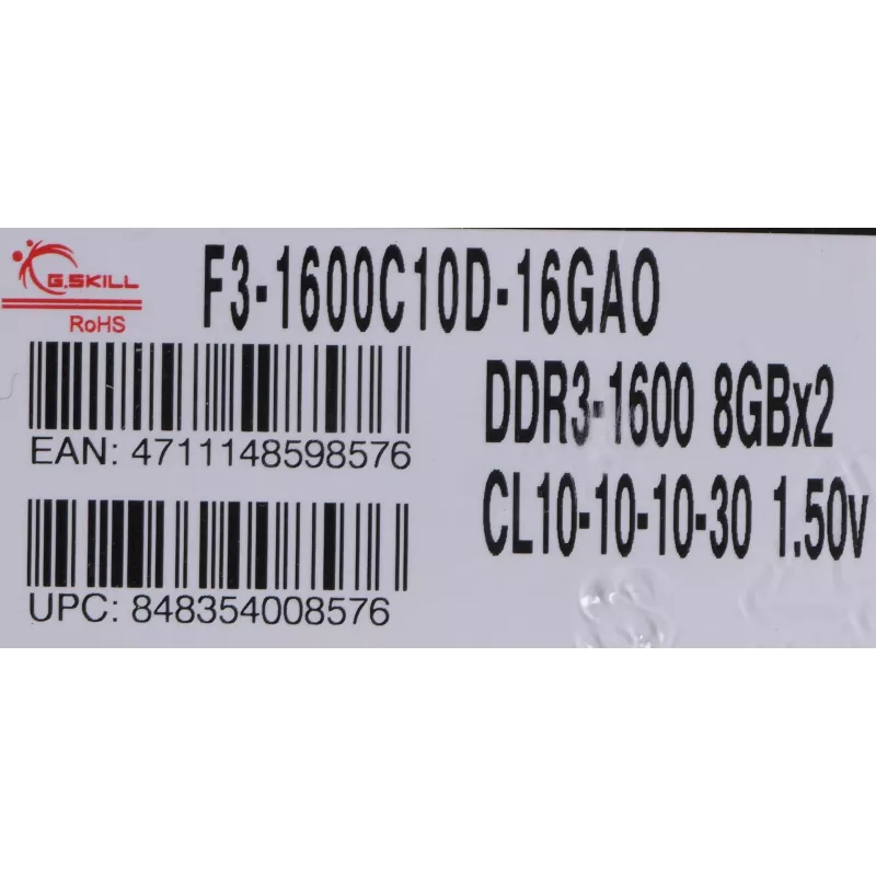 G.SKill ARES 16Go komplekts DDR3 PC3-12800 CL10 (F3-1600C10D-16GAO)