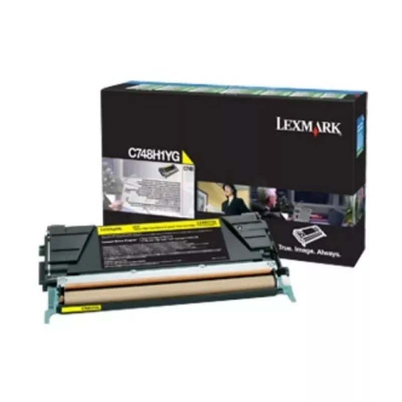 tonera kasete Lexmark C748 dzeltena 10K PGS