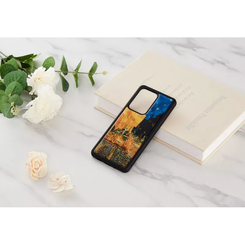 Telefona maciņš iKins Samsung Galaxy S20 Ultra — melns, modelis 'Cafe Terrace'