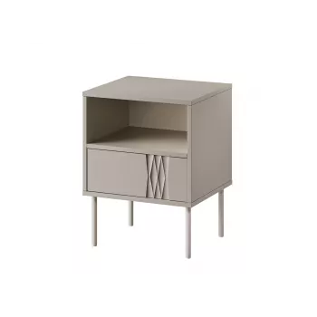 Naktsgaldiņu komplekts 2 gab. cama meble TRESSE 44×40×53 cm, kašmira matēts, 1 atvilktne, 16 mm rāmis