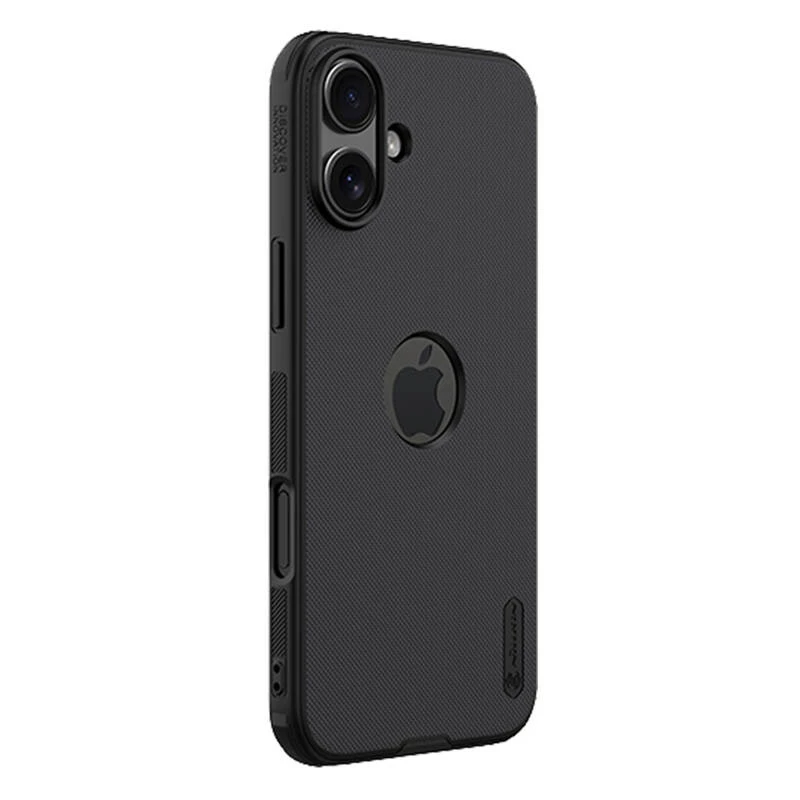 Aizsargmaciņš Nillkin iPhone 16 Plus Super Frosted Pro — melns, plāns ciets apvalks
