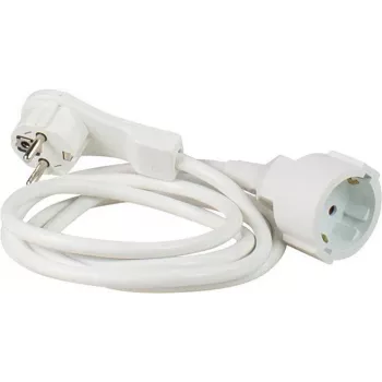 Pagarinātāja kabelis AS Schwabe 50211 PVC 2 m Balts — Strāvas pagarinātājs, 2 m, PVC izolācija