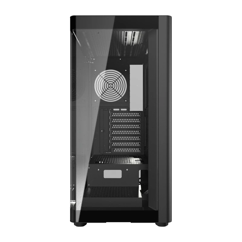 Datora korpuss DarkFlash DS900G (melns) — mid-tower ATX saderīgs, rūdīta stikla sānu panelis